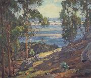 William Wendt Eucalyptus Trees and Bay oil painting reproduction
